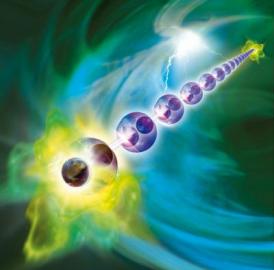 Majorana fermions are then generated at both ends of the atomic chain. Majorana fermions are then generated at both ends of the atomic chain.