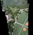 Mosaic image shown here is made of individual photographs collected from the Mini ModPOD system and stitched together to create a more complete picture of the ground below. Mosaic image shown here is made of individual photographs collected from the Mini ModPOD system and stitched together to create a more complete picture of the ground below.