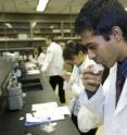 The medical community is learning how to use genetic information to tailor drug regimens for patients, and so are students, by genotyping themselves. Here, second-year Pharm.D. student Regies Cyriac is introduced to pharmacogenomics. All 153 students will extract their own DNA through collected saliva samples to see how they would react to the anti-tuberculosis drug Isoniazid. The medical community is learning how to use genetic information to tailor drug regimens for patients, and so are students, by genotyping themselves. Here, second-year Pharm.D. student Regies Cyriac is introduced to pharmacogenomics. All 153 students will extract their own DNA through collected saliva samples to see how they would react to the anti-tuberculosis drug Isoniazid.