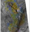 A Brown-led team found carbonate-bearing rocks in the sides of eroded mesas in the Nili Fossae region. Scientists believe the carbonates may have been formed at the surface when olivine-rich rocks were exposed, and altered, by running water. A Brown-led team found carbonate-bearing rocks in the sides of eroded mesas in the Nili Fossae region. Scientists believe the carbonates may have been formed at the surface when olivine-rich rocks were exposed, and altered, by running water.