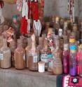 Processed plant materials are stored for use in veterinary medicine by farmers in southern Africa. Processed plant materials are stored for use in veterinary medicine by farmers in southern Africa.