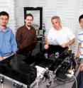 (Left to right) University of Illinois physics professor Yann Chemla, graduate student Patrick Mears, physics professor Ido Golding and graduate student Lance Min developed a technique that allows researchers to watch bacteria swim normally. (Left to right) University of Illinois physics professor Yann Chemla, graduate student Patrick Mears, physics professor Ido Golding and graduate student Lance Min developed a technique that allows researchers to watch bacteria swim normally.