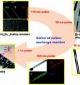 Using only chemical reactants, engineers transformed semiconducting nanowires into a variety of useful, nanoscale materials. Using only chemical reactants, engineers transformed semiconducting nanowires into a variety of useful, nanoscale materials.