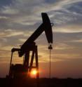 An oil pump taps deposits of petroleum deep beneath the Earth. Scientists are reporting new evidence that oil may have originated from processes other that the decay of prehistoric plants. An oil pump taps deposits of petroleum deep beneath the Earth. Scientists are reporting new evidence that oil may have originated from processes other that the decay of prehistoric plants.