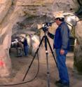 Electronics engineer Dennis Camell (foreground) aligns antennas in an old California silica mine for a NIST study identifying optimal frequencies for radio signal transmissions in tunnels.