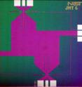 Photograph of circuit used in NIST’s Johnson noise thermometry system. The system relies on the "noise" of jiggling electrons as a basis for measuring temperatures. It is extremely precise in part because it is based on the predictable quantum effects of superconducting elements located between the dashed slits on the top and bottom of the chip.