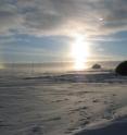 The North Greenland Ice Core Project camp.