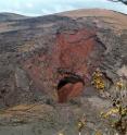 Eruption Hill in Kilauea Iki crater on the Big Island of Hawaii. In December 1959, lava spurted 1,900 high from this location. Working with lava samples from the crater, scientists at the University of Chicago and elsewhere have devised a new tool for reconstructing planetary origins.