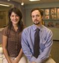 Lisa Feigenson and Justin Halberda, assistant professors of psychological and brain sciences at The Johns Hopkins University, in the Child Development Laboratory.
