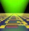 Artist's impression of an integrated light sensor circuit based on nanowire arrays (Javey Group).