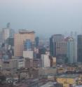 Haze hangs over Mexico City.
