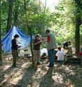 An overview of a field school work site. An overview of a field school work site.