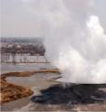 The main vent of the Lusi mud volcano taken within a few months of eruption.