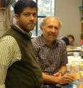 Postdoctoral researcher Keyur K. Adhvaryu, left, and Eric Selker, biology professor, of the University of Oregon