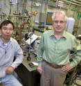 Feng Jiao (left) and Heinz Frei, chemists with Berkeley Lab's Physical Biosciences Division, have been investigating metal oxide catalysts for the production of liquid fuels through artificial photosynthesis.