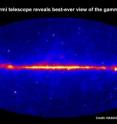This view from NASA's Fermi Gamma-ray Space Telescope is the deepest and best-resolved portrait of the gamma-ray sky to date. The image shows how the sky appears at energies more than 150 million times greater than that of visible light. Among the signatures of bright pulsars and active galaxies is something familiar -- a faint path traced by the sun.