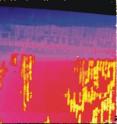 This is a thermographic image of air inclusions (light-colored) in a rotor blade.