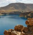 One of the six natural lakes now protected in the new Band-i-Amir national Park. Afghanistan's first national park was declared on April 22, 2009.