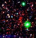 This is one of the most distant galaxy clusters ever discovered.