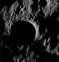 This Locator Lunar Reconnaissance Orbiter Camera's Narrow Angle Camera image shows the position of the first two images. This image is 253x1000 pixels or 3,542 meters (2.2 miles) wide by 14,000 meters (8.7 miles) long.