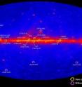 This all-sky map shows the positions and names of 16 new pulsars (yellow) and eight millisecond pulsars (magenta) studied using Fermi's LAT. The famous Vela, Crab, and Geminga pulsars (right) are the brightest ones Fermi sees. The pulsars Taz, Eel, and Rabbit have taken the nicknames of nebulae they are now known to power. The Gamma Cygni pulsar resides within a supernova remnant of the same name.