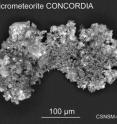 Researchers collected this micrometeorite in the vicinity of CONCORDIA station in 
central Antarctica (Dome C, 73°S, 123°E).