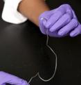Surgical thread can be embedded with a patient's own adult stem cells to promote healing.