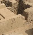 Gourd and squash artifacts were recovered from the sunken pit and platform in the Fox Temple at the Buena Vista site in central Peru.