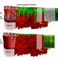 Zeolite membranes show defects after slow heating (top), but not after a new rapid heating process.