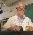 Chemist Joe Vinson, Ph.D., tests liquefied whole grains for antioxidants.