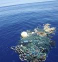 SEAPLEX researchers spotted a large net tangled with plastic in the "garbage patch."