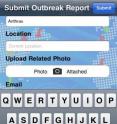 Users may submit outbreak information to the HealthMap team for review and posting on the worldwide map.