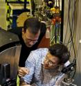 Pictured are Bastian Klemke and Jonathan Morris at instrument E2 of the Research-Reactor at HZB in Berlin (Flat-Cone Single Crystal Diffractometer).
