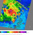QuikScat saw Melor's winds on September 30 at 7:39 UTC. QuikScat imagery is false-colored to show different wind speeds, the highest winds are always shown in purple, indicating winds over 40 knots (46 mph). Small barbs are used in the images to indicate wind direction and point to areas of heavy rain. QuikScat saw Melor's winds on September 30 at 7:39 UTC. QuikScat imagery is false-colored to show different wind speeds, the highest winds are always shown in purple, indicating winds over 40 knots (46 mph). Small barbs are used in the images to indicate wind direction and point to areas of heavy rain.