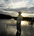 This is the scientist Frank Reith looking for potential samples in Australia.