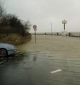 This image shows flooding at Cowes on the Isle of Wight, UK.