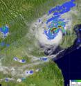 The TRMM satellite flew directly over Parma on Oct. 13 at 7:53 a.m. EDT and showed a visible eye with heavy rainfall (in red) around it of up to 2 inches per hour. The image is false-colored with yellow, green and red areas, which indicate rainfall between 20 and 40 millimeters (.78 to 1.57 inches) per hour. The TRMM satellite flew directly over Parma on Oct. 13 at 7:53 a.m. EDT and showed a visible eye with heavy rainfall (in red) around it of up to 2 inches per hour. The image is false-colored with yellow, green and red areas, which indicate rainfall between 20 and 40 millimeters (.78 to 1.57 inches) per hour.