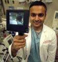 Drs. Harsha Setty, a third-year anesthesiology resident at the Medical College of Georgia, and Dr. Richard Schwartz (not pictured), chair of the Emergency Medicine Department in the MCG School of Medicine, developed the Video Rigid Flexible Laryngoscope. The scope, which merges video and articulation, makes placing assisted breathing devices under difficult circumstances easier for physicians.