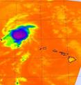NASA's Aqua satellite AIRS (Atmospheric Infrared Sounder) instrument captured an infrared image of Tropical Depression Neki's clouds on Oct. 26 at 8:35 a.m. EDT.  Neki, appears as a round area of clouds (blue), was devoid of any strong convection.