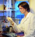A researcher produces laboratory samples based on the new material.