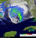 This image of Ida's rainfall was taken from the TRMM satellite on Nov. 9. Scattered convective thunderstorms are shown producing moderate to heavy rainfall of over 50 millimeters per hour (~2 inches) north of the storm and in a strong band on the eastern side. This image of Ida's rainfall was taken from the TRMM satellite on Nov. 9. Scattered convective thunderstorms are shown producing moderate to heavy rainfall of over 50 millimeters per hour (~2 inches) north of the storm and in a strong band on the eastern side.