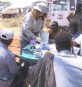 Sarah Tishkoff, professor in the departments of genetics and biology at University of Pennsylvania, is collecting samples in Africa.