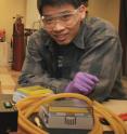 Albert Hung, a UCSD nanoengineering post doc, aided in a recent discovery that could lead to enhanced sensors and electronics using nano materials. Albert Hung, a UCSD nanoengineering post doc, aided in a recent discovery that could lead to enhanced sensors and electronics using nano materials.