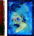 The oil painting on the left fluoresces to reveal hidden details (right) when exposed to a new noninvasive imaging technique that uses ultraviolet light.