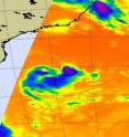 This infrared image of 90Q from NASA's Aqua satellite was captured on March 11 at 0341 UTC (March 10 at 10:41 p.m. ET) and shows some high, cold thunderstorms in the center of the storm.