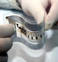 RFID tags printed through a new roll-to-roll process could replace bar codes and make checking out of a store a snap.