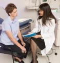 Dr. Reshma Jagsi consults with a patient