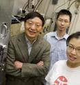 From left, Rice physicist Rui-Rui Du, graduate students Chi Zhang and Yanhua Dai, and former postdoctoral researcher Tauno Knuuttila (not pictured) have found that odd groupings of ultracold electrons could be useful in making fault-tolerant quantum computers.
