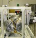 The NIRCam unit is wrapped up at Lockheed Martin, Palo Alto, Calif., for its shipment to NASA Goddard.
