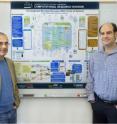 Berkeley Lab's Victor Markowitz (left) and Nikos Kyrpides are co-principal investigators for the Data Acquisition and Coordination Center, which is maintaining a project catalog of genome sequences for the Human Microbiome Project. Berkeley Lab's Victor Markowitz (left) and Nikos Kyrpides are co-principal investigators for the Data Acquisition and Coordination Center, which is maintaining a project catalog of genome sequences for the Human Microbiome Project.